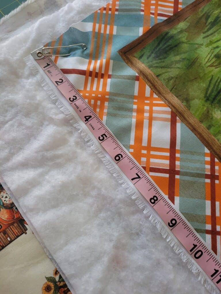 measure the sides of the quilt