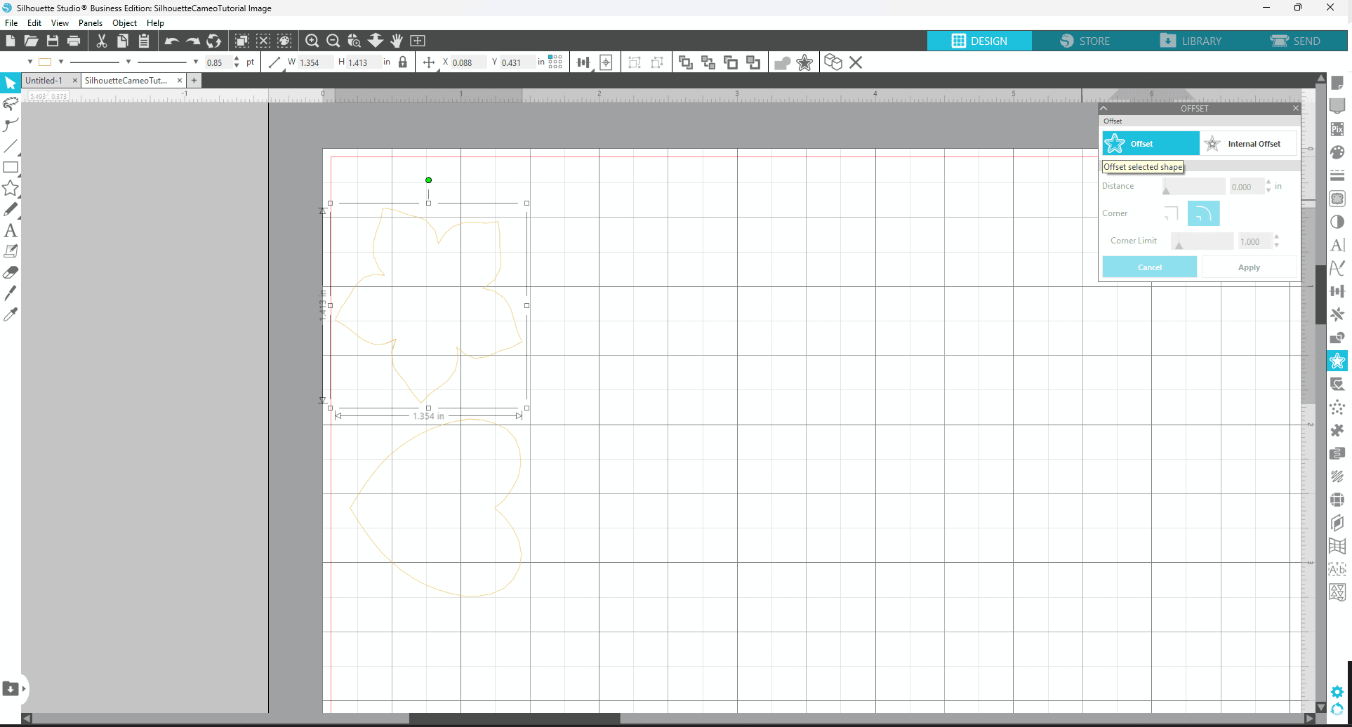 how to create an offset