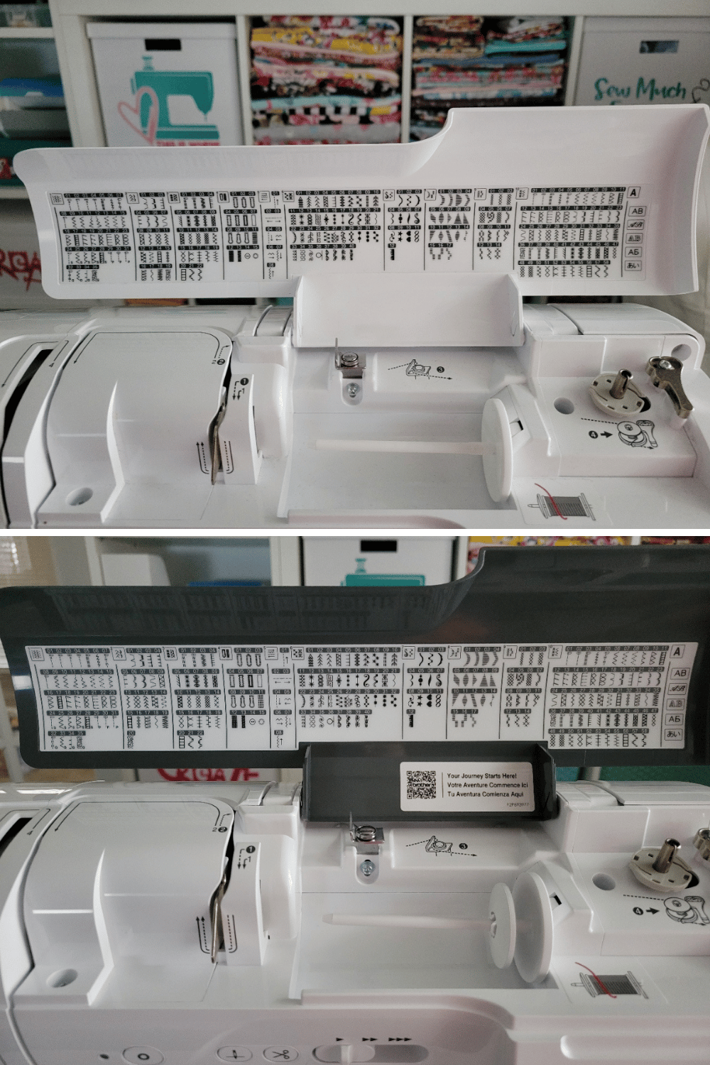 stitches on the se1900 and se2000 side by side