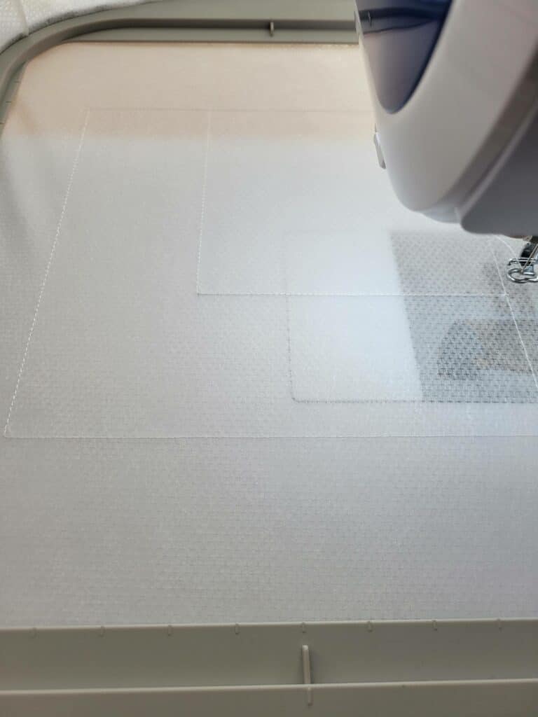 stitch first patch placement line