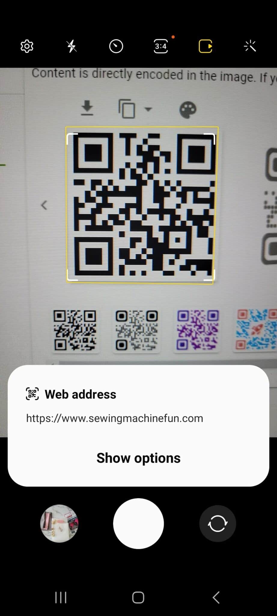 check the qr code actually links