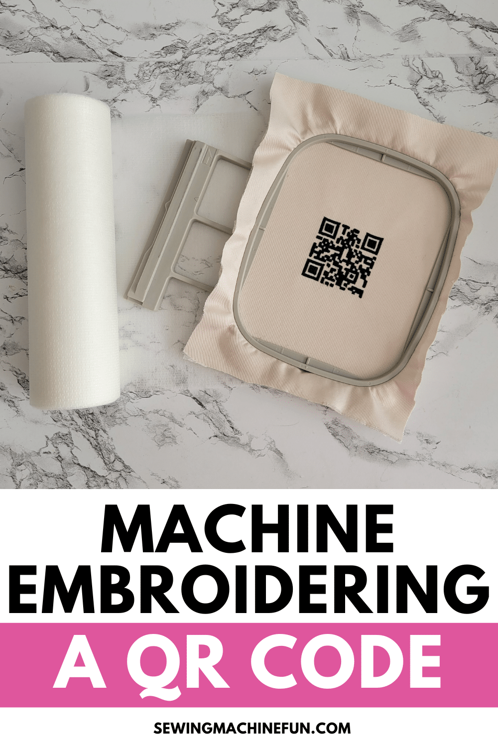 how to embroider a qr code