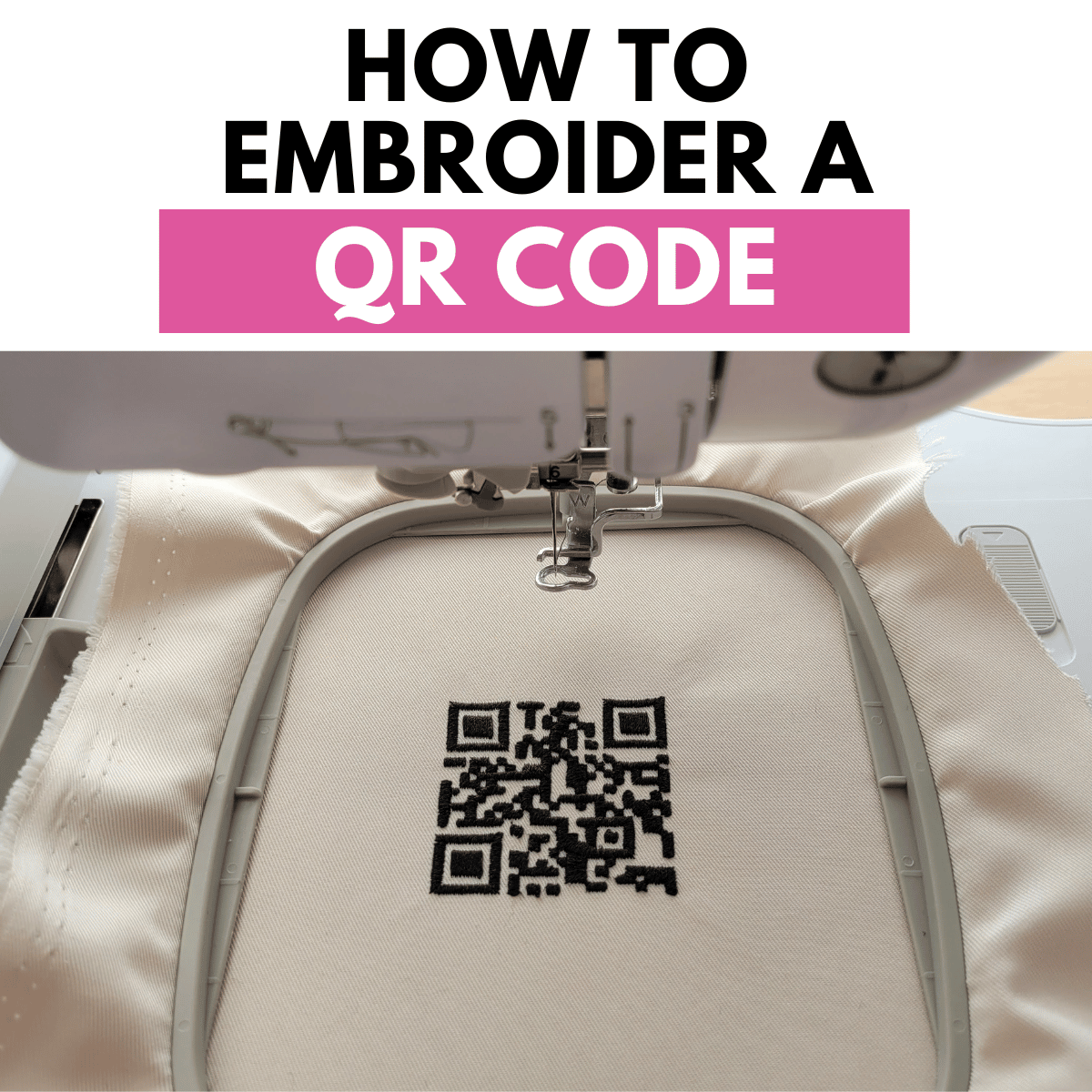 machine embroider a qr code unique embroidery idea!