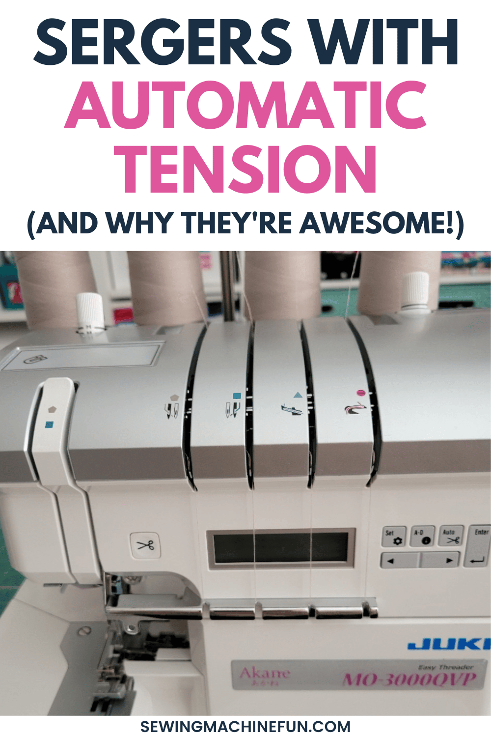 sergers with automatic tension