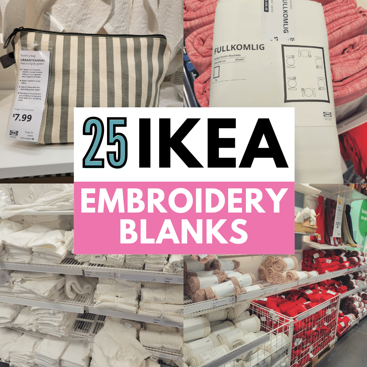 best ikea embroidery blanks