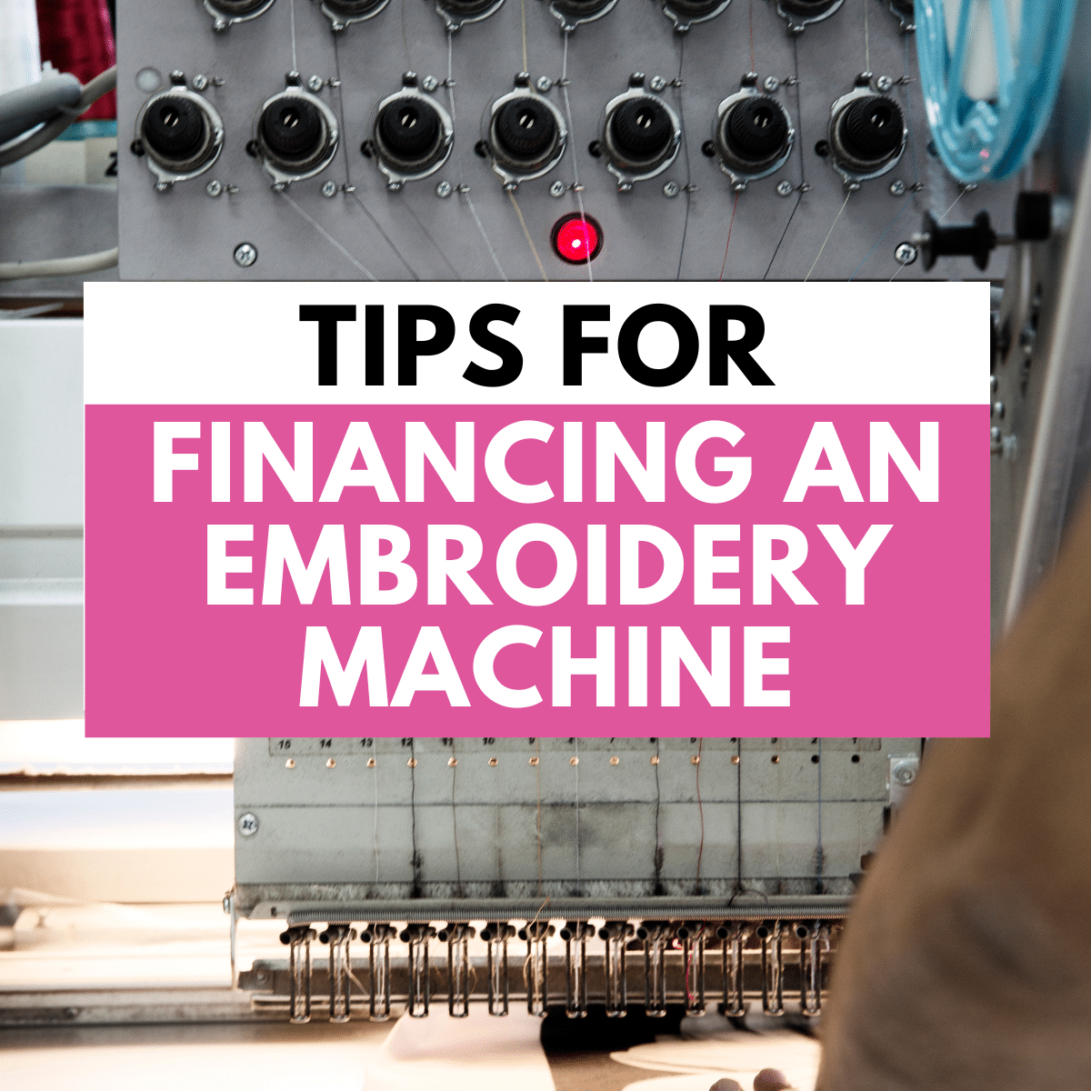 embroidery machine financing with bad credit