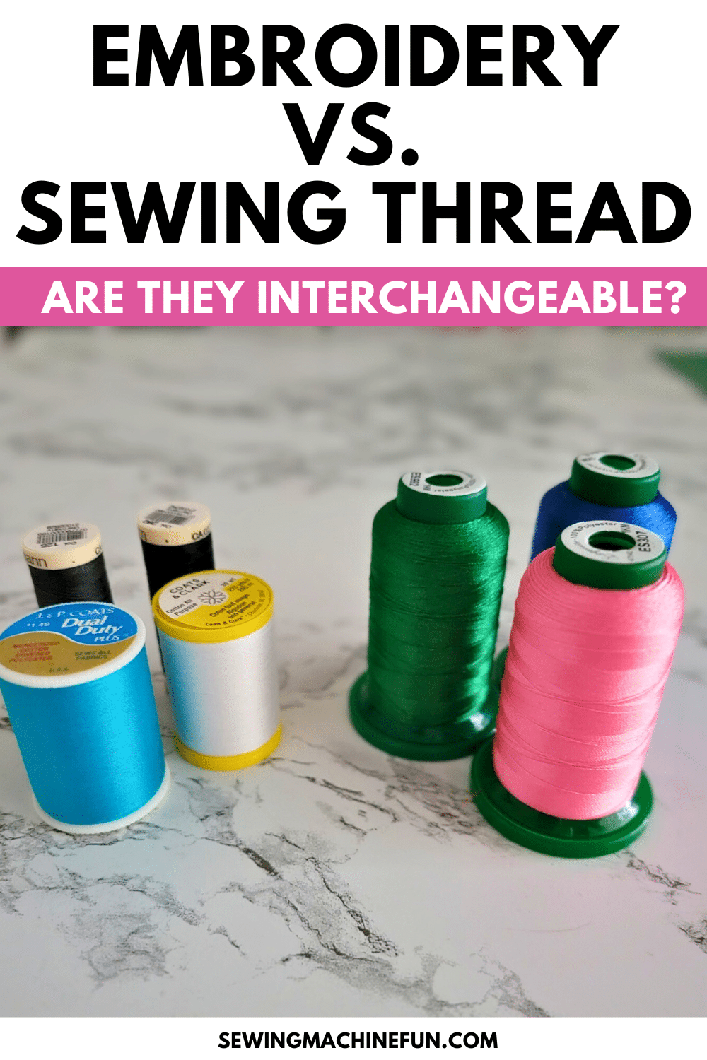 embroidery vs. sewing thread