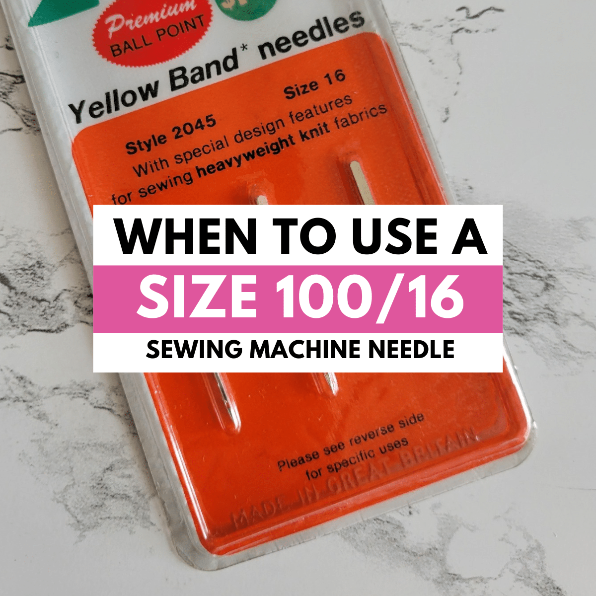 when to use a 10016 needle