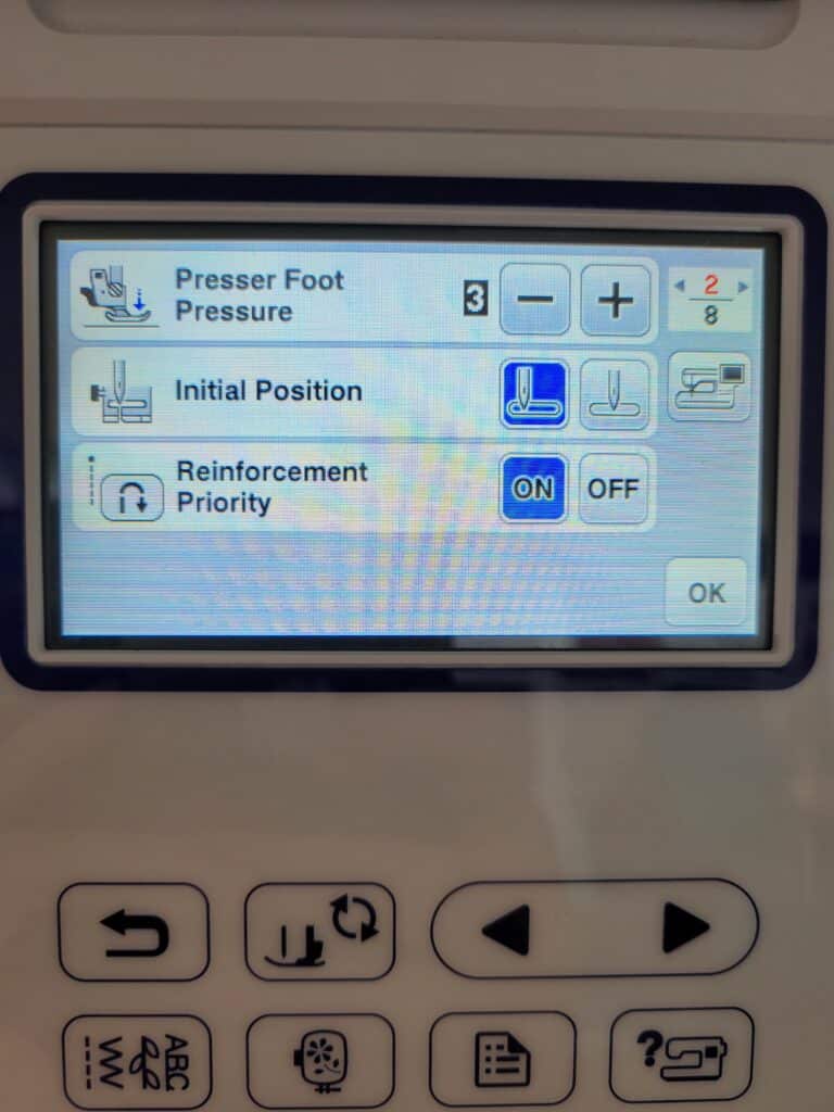 adjust presser foot pressure