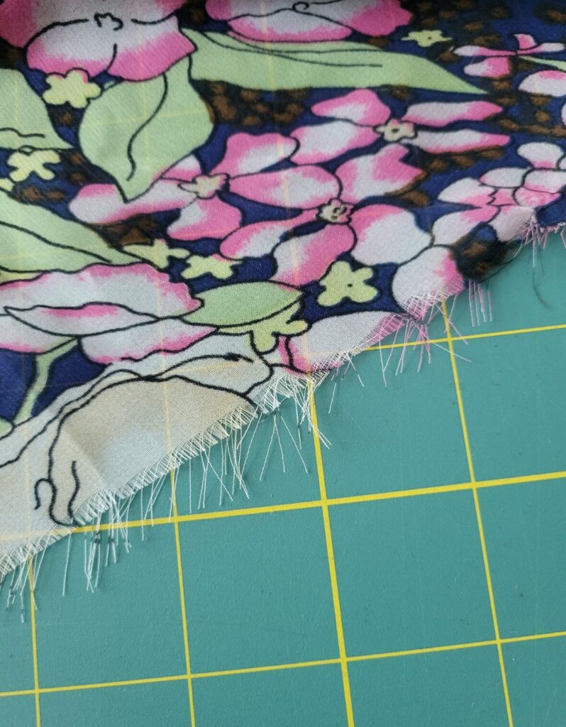 fraying fabric needs edges neatened