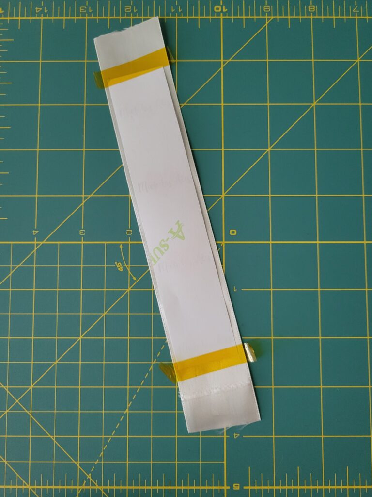 adhere paper to ribbon