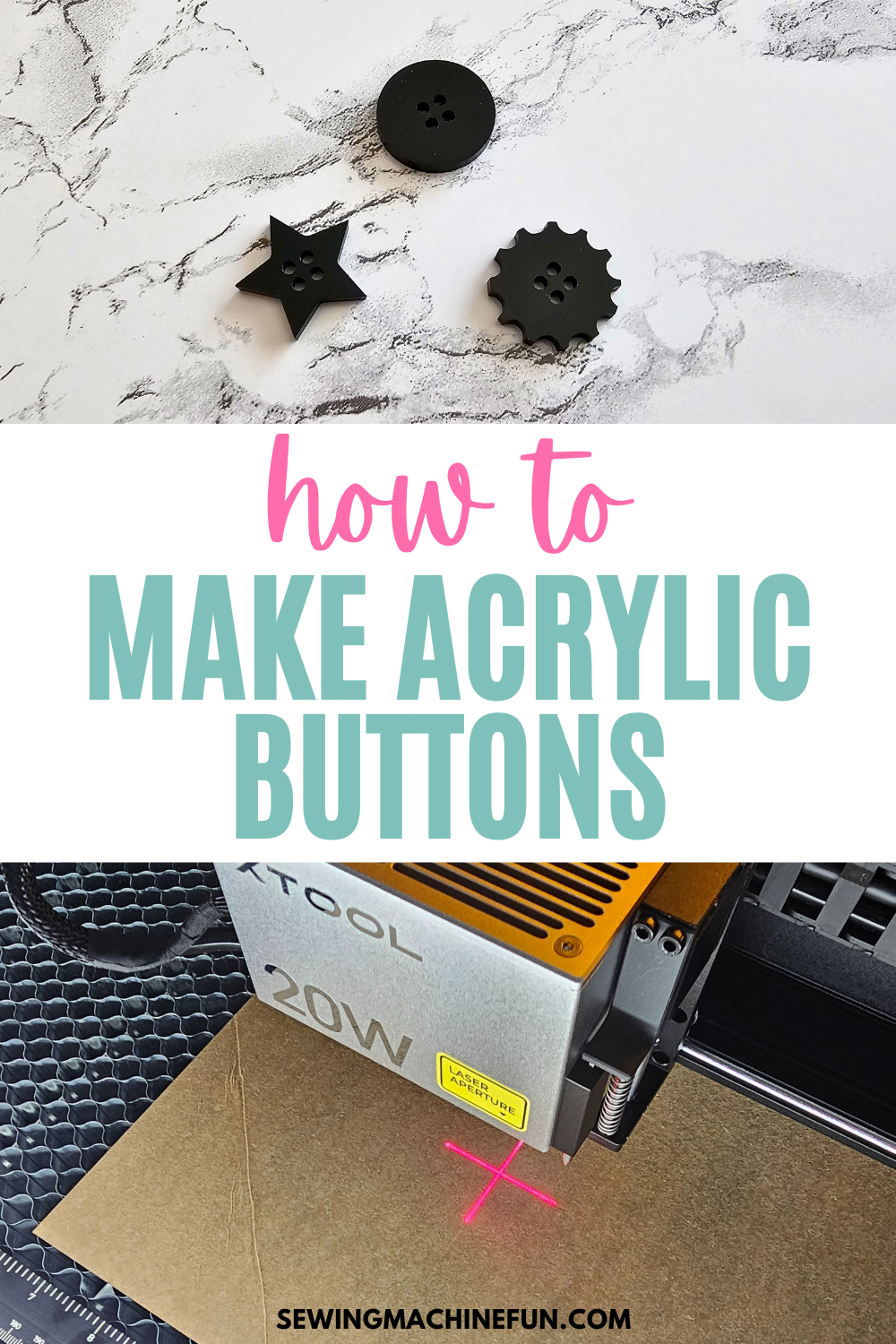 how to make acrylic buttons with a laser cutter