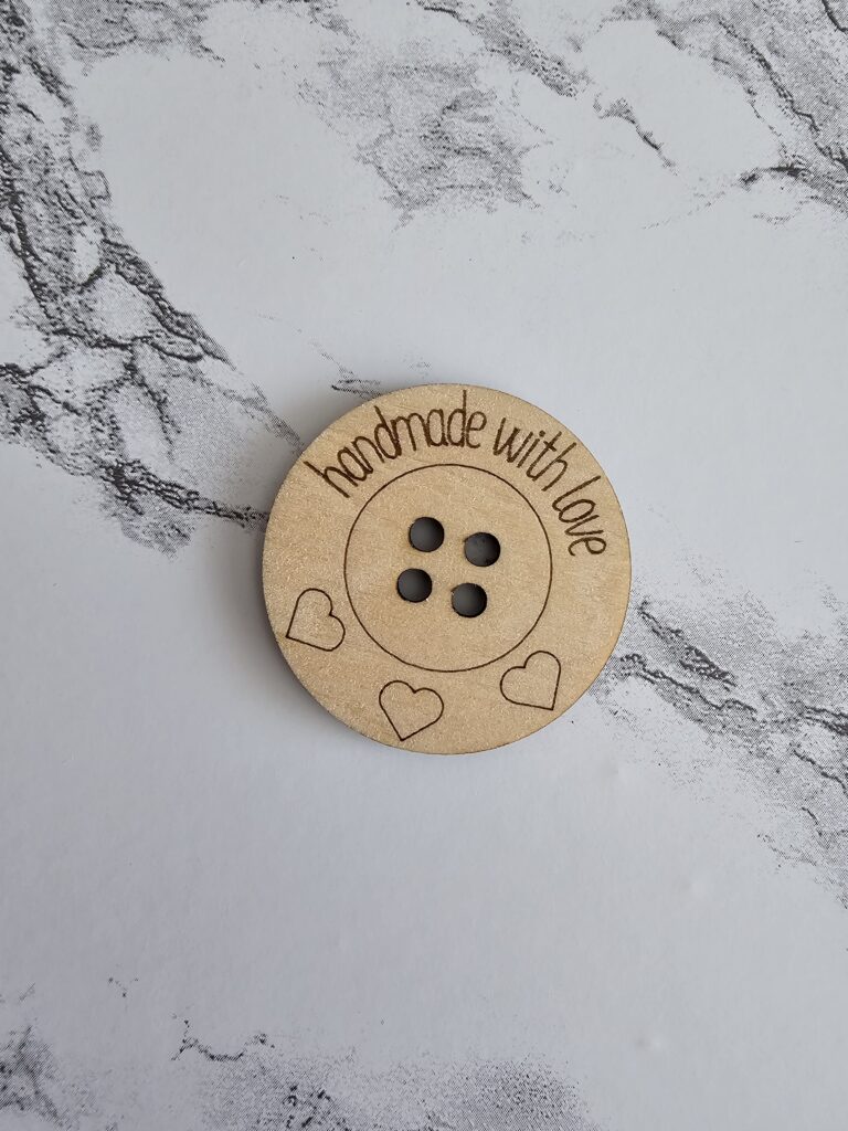 laser cut and engraved wood buttons