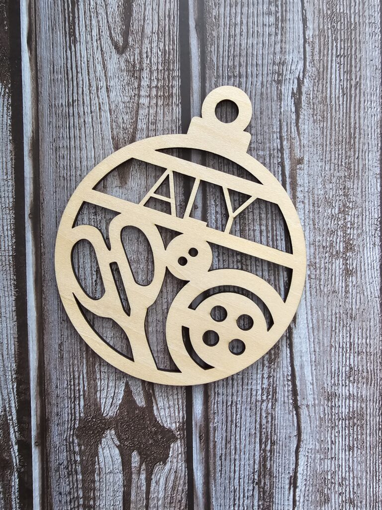 laser cut christmas ornament